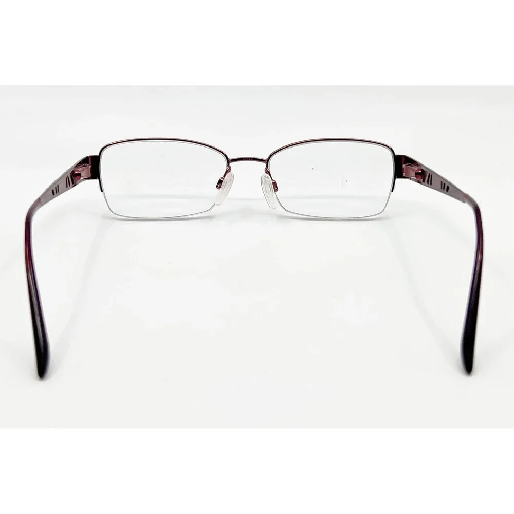 Elle Eyeglasses Womens Burgundy Rectangular Semi-Rimless EL18796 53-17-135